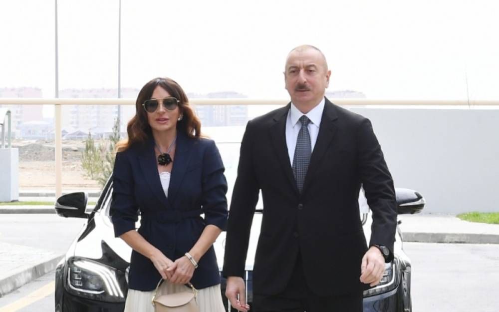 Prezident və birinci xanım Gəncə şəhərində olublar