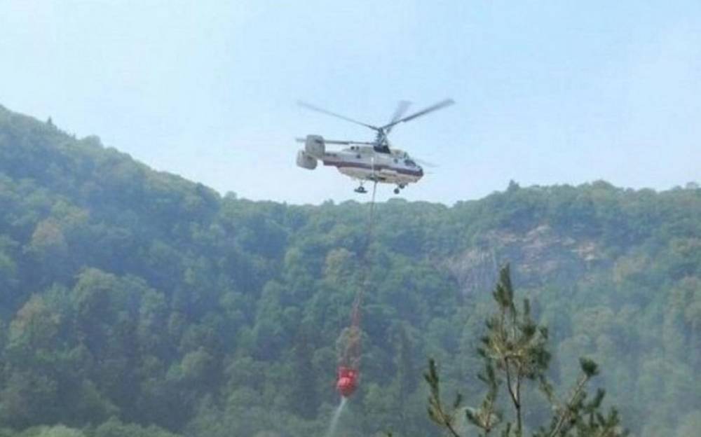 Ağdərədəki yanğına helikopter cəlb edildi