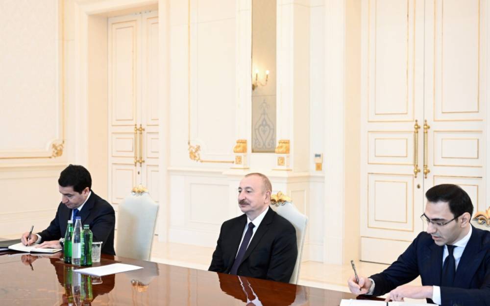 İlham Əliyev Ərəb Parlamentinin prezidentini qəbul etdi - FOTOLAR