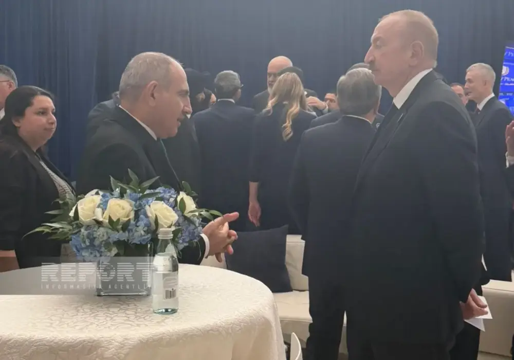 Azərbaycan Prezidenti Vaşinqtonda Nikol Paşinyanla ayaqüstü söhbət edib