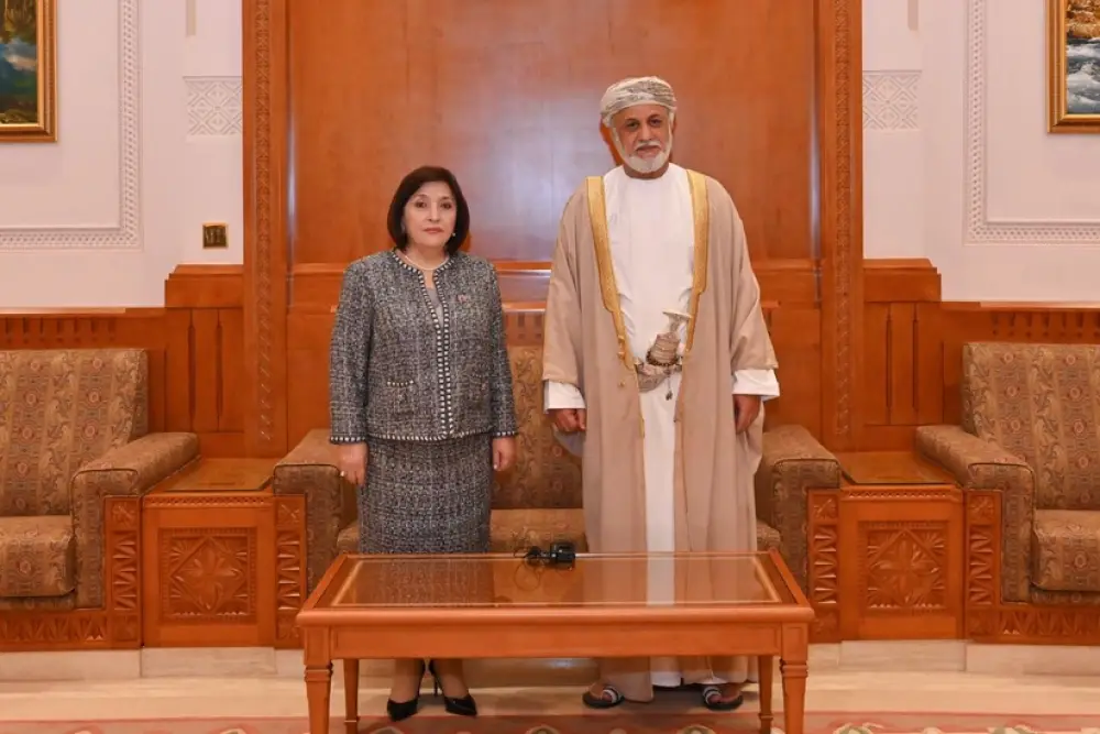 Sahibə Qafarova Oman Sultanlığı Dövlət Şurasının sədri ilə görüşüb