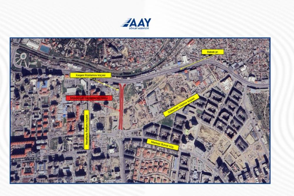 Babək prospektinin bir hissəsində nəqliyyatın hərəkəti tam məhdudlaşdırılacaq