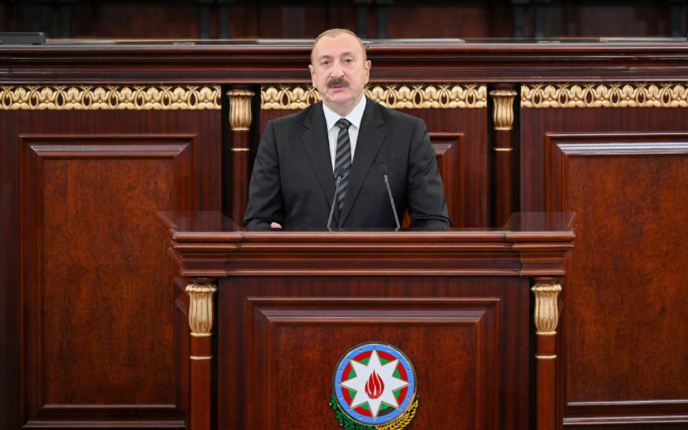 Prezident AMEA-da çıxış etdi - YENİLƏNİB (FOTOLAR)