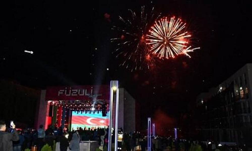 Füzulidə atəşfəşanlıq keçirildi